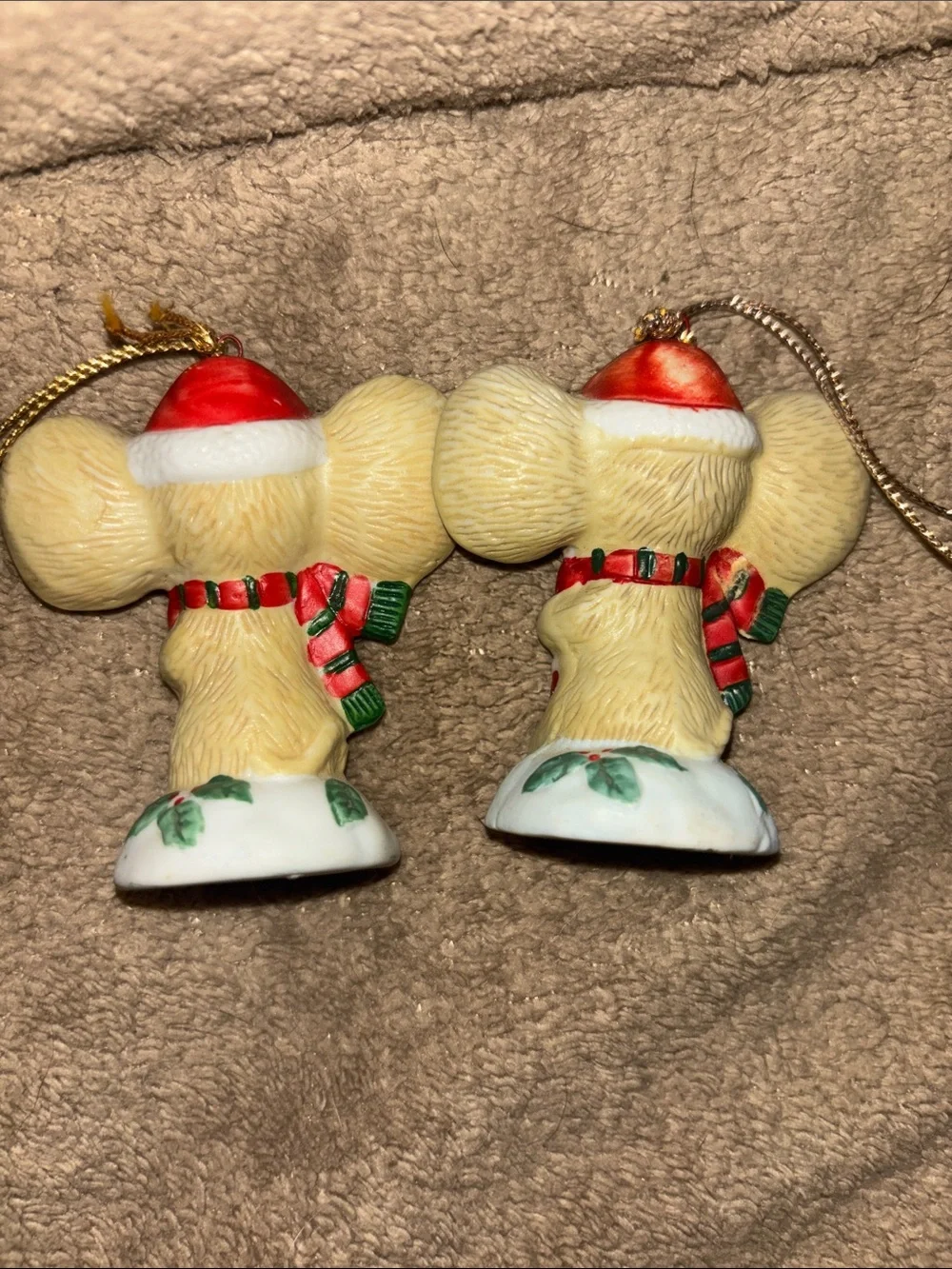 CVS 1994 Christmas Mouse Ornaments - Pair
